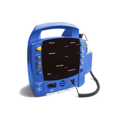A GE Dinamap Procare on a White Background